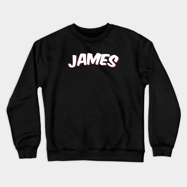 James My Name Is James Crewneck Sweatshirt by ProjectX23Red